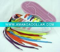 Wholesale Multicolor Flat Polyester Shoelaces