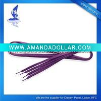 Flat purple shoelace
