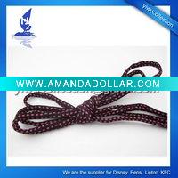 Wholesale Black red round shoelace