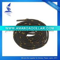 Wholesale Flat black gold shoelaces