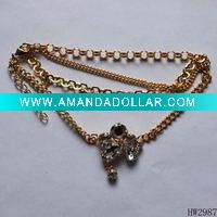 Wholesale fashionable metal and rhinestone shoe chain
