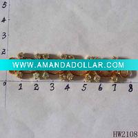 Wholesale metal rhinestone shoe chain