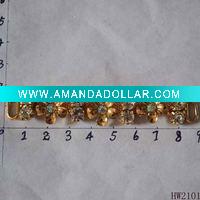 Wholesale metal rhinestone shoe chain for sandals