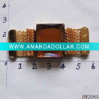 Wholesale metal rhinestone shoe chain for sandals