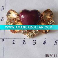 Wholesale fashionable resin and rhinestone shoe buckle