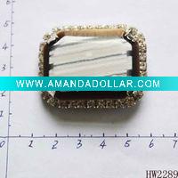 Wholesale fashion acrylic and rhinestone shoe buckle