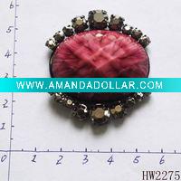 Wholesale popular red resin shoe buckle in 2011