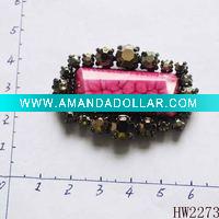 Wholesale fashion red resin shoe buckle in 2011