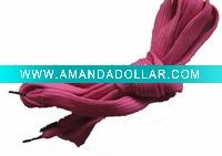 Wholesale Light Pink Polyester Flat Shoelaces