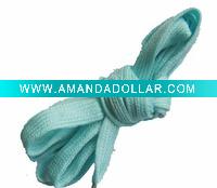 Cyan Flat Polyester Shoelaces