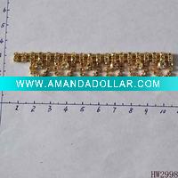 Wholesale metal rhinestone shoe chain