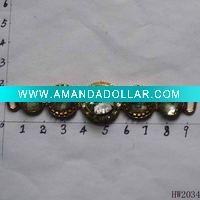 Wholesale metal rhinestone shoe chain