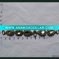 Wholesale metal rhinestone shoe chain
