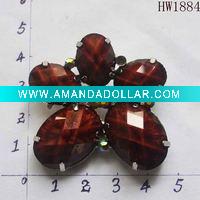 Wholesale Red acrylic shoes buckles