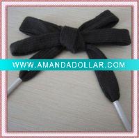 Custom black flat ribbon lanyard