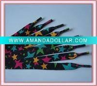 Wholesale Colored printing shoelace flat lanyard
