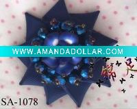 Wholesale handmade fabric and rhinestone shoe flower