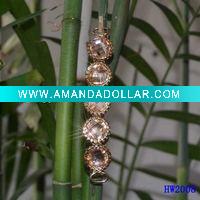 Wholesale rhinestone glass stone chain on lady sandals