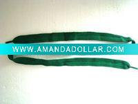 Green Fat Flat Shoelaces