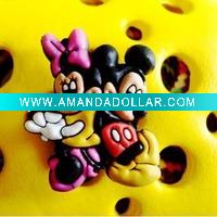 Novelty plastic shoe buttons