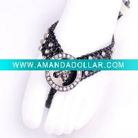 Wholesale PU Beading Shoe Upper F0886A# Of Sandal upper