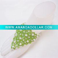 Beading PU Shoe Upper E48# Of Shoe Accessoy