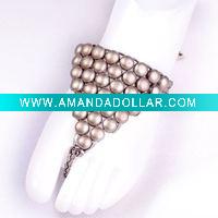 New Design Beaded Shoe Upper D004# Of Woven Upper