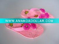 Wholesale pretty cute girls sandal,soft sole sandal,flower style child sandals,child hot selling flip flops