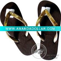 Wholesale Women sun sole beaded flip flops