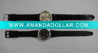 Wholesale quartz watch with PU strap for men use