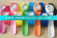 Wholesale Customs Snap rubber silicone wristband watch