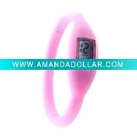 Silicone Pink Water Resistant Digital Sports Watch