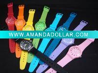 Wholesale Fashion colorful plastic watch