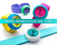 Wholesale New ! 2011 Promotional Silicone Slap Watch