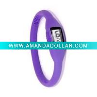 Wholesale Silicone PURPLE Water Resistant Digital Sports Watch
