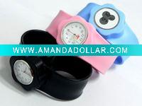 Wholesale silicone sport watch on slap bracele with Janpanese movt