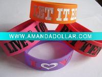 1 inch wide silicone wristband
