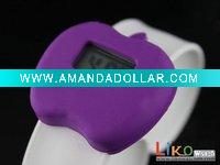 Wholesale 2011 Newest Water resistant silicone pat pat LCD Watches PL0069