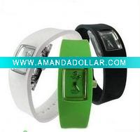 logo printed silicone sport watch