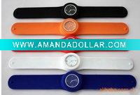 Negetive ion Quartz silicone watch