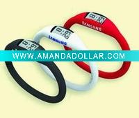 Logo printed ion silicon sport watch