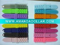 Silicone watch band which similar with metal watch