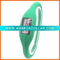 square digital silicone sports watch