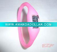 Wholesale Hot Silicone ION Watches(Light Pink)