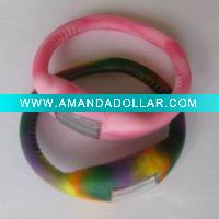 Wholesale tie dye ion silicone sport watch