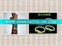 glowing in dark silicone sport watch