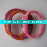 Wholesale ion silicone sport watch tie die,silicone promotional watches