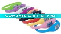 waterproof ion silicone sport watch