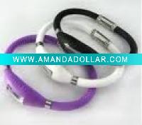 Wholesale sport wristband watch with negative ion