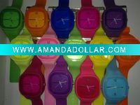 Wholesale sport square silicone watch